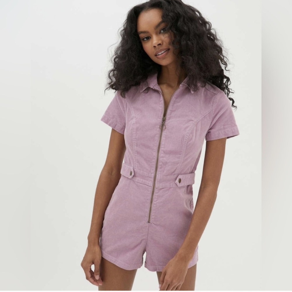 Urban Outfitters corduroy romper jumpsuit dark teal size xs